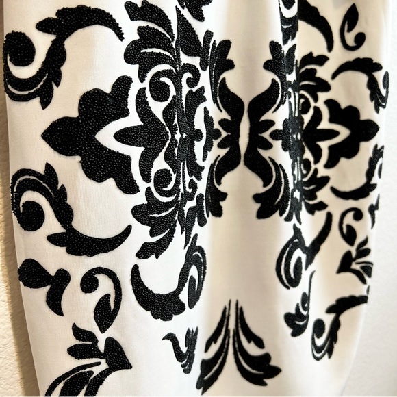 Wet Seal Women's Black & White  Dress Sleeveless Blouson Bodycon Beaded Medium - Picture 4 of 8